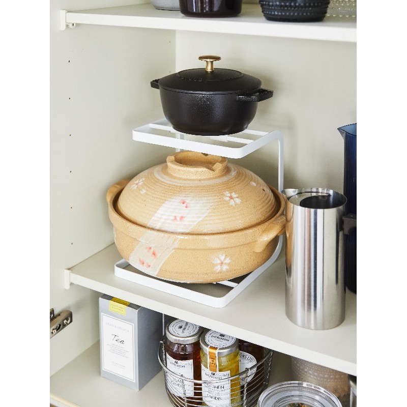 2 Tier Kitchen Pot Rack Storage Organizer for Countertop