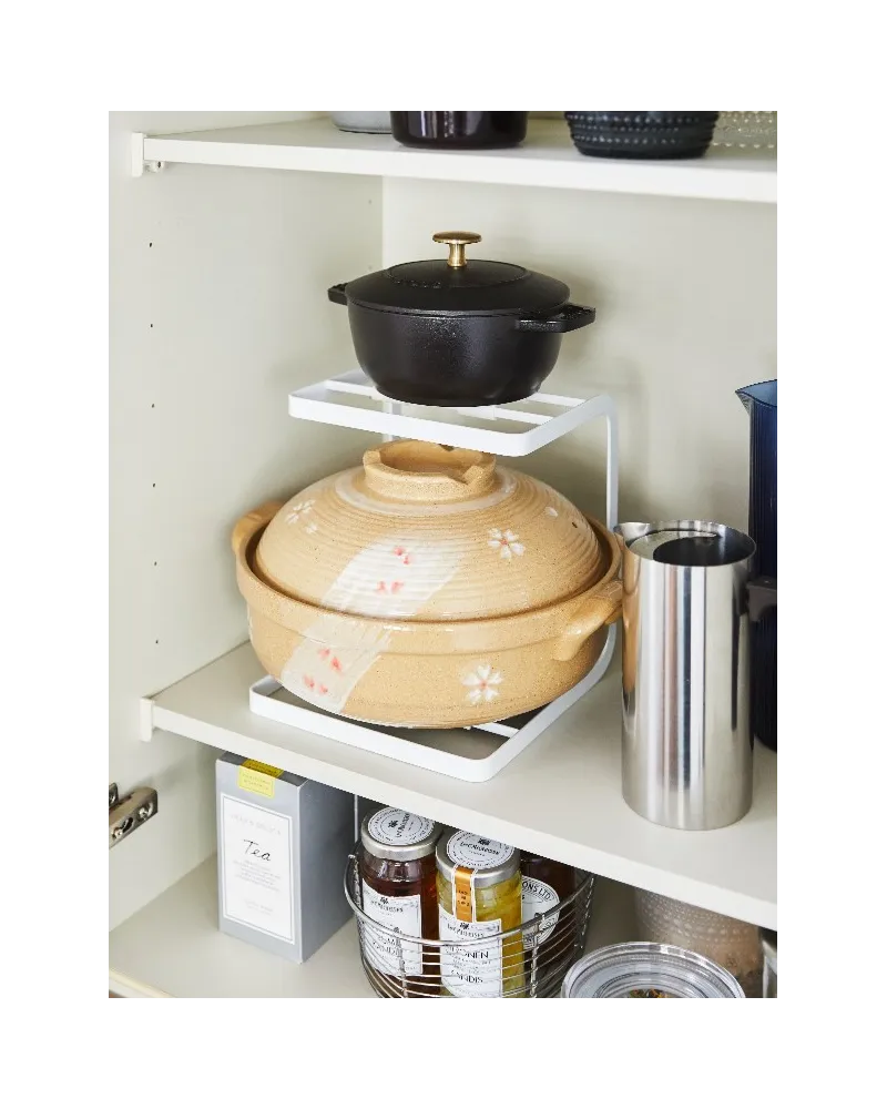 SOULONG for Cucina,0 Scaffale per coperchio di pentola, utile organizer da in metallo, per padelle e coperchi con 5 scomparti, montaggio a parete/porta