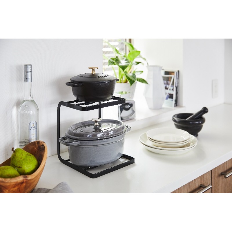 2 Tier Kitchen Pot Rack Storage Organizer for Countertop