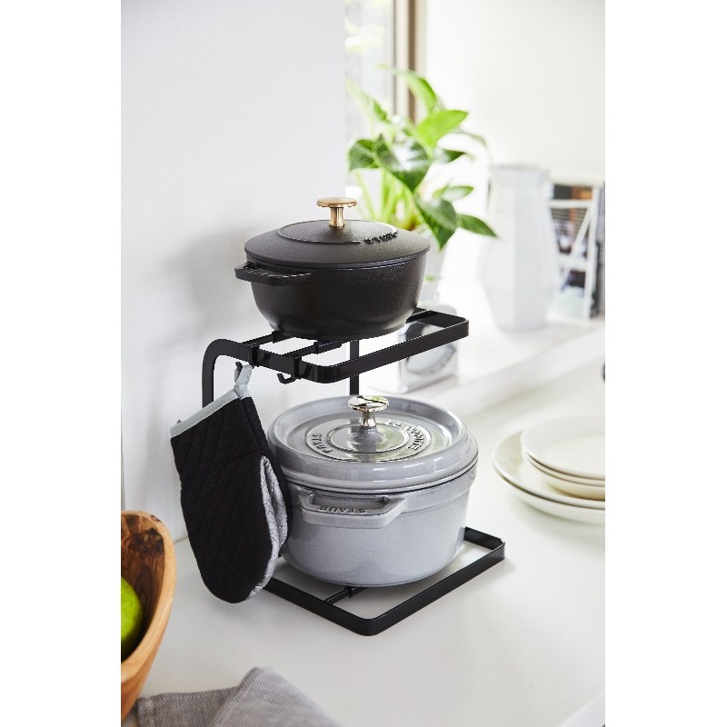 2 Tier Kitchen Pot Rack Storage Organizer for Countertop