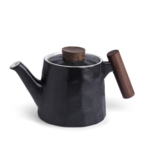 fine bone china porcelain teapot black