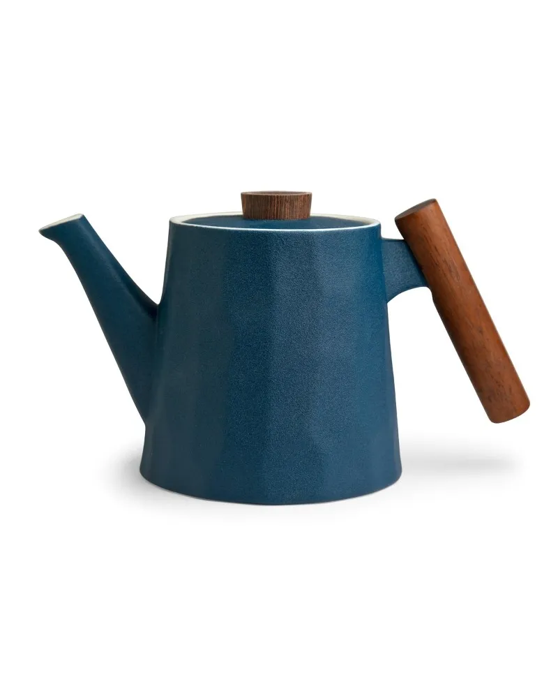 fine bone china porcelain teapot blue