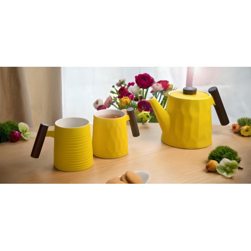 teiera in porcellana fine bone china colore bianco