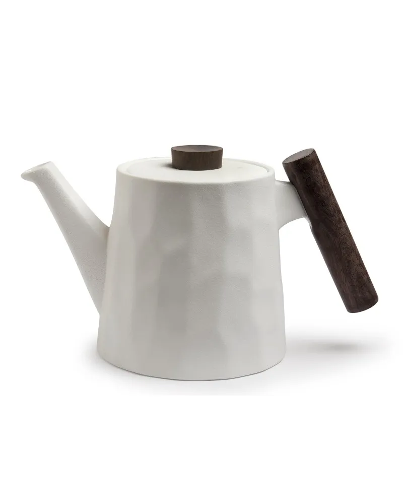 teiera in porcellana fine bone china colore bianco