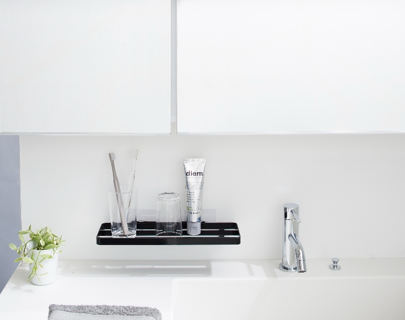 Yamazaki easy-to-install wall-mounted bathroom shelf