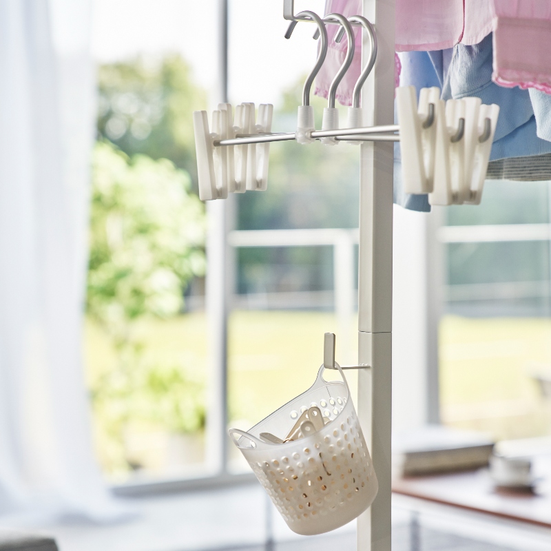 Folding drying rack with hooks and plenty of space