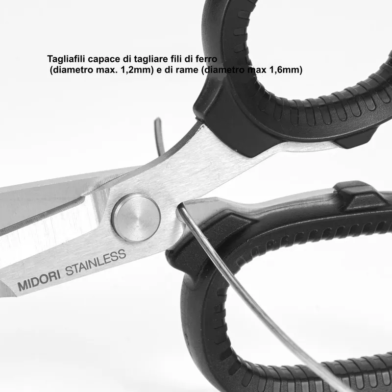 Basics - Forbici in Acciaio Inox Multiuso con Impugnatura Confortevole, Rivestimento PVD, Confezione da 2, Adatte per Ufficio, Casa e Cucina, Multicolore